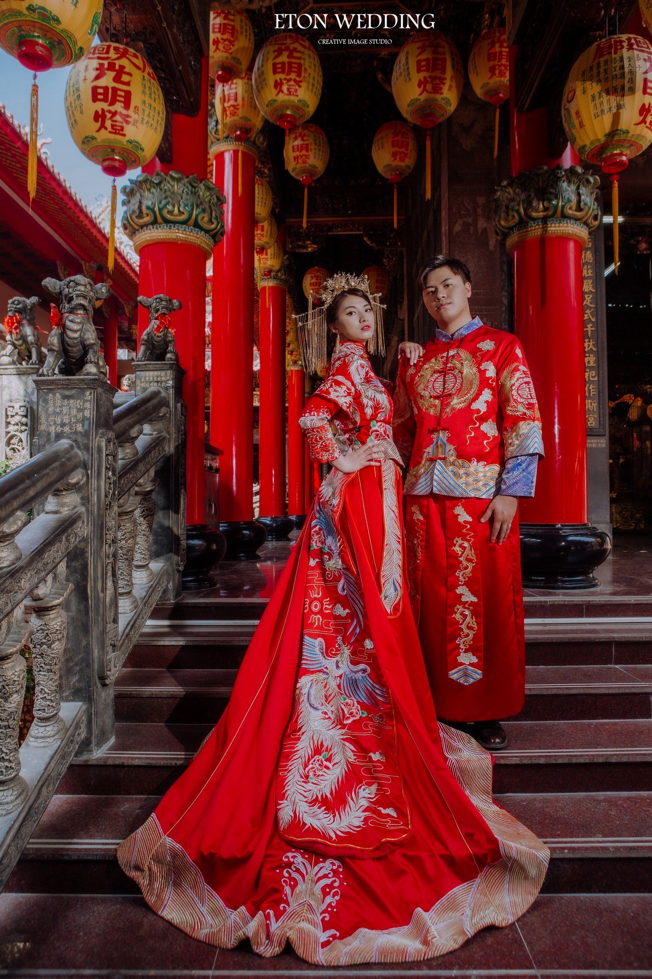 中式禮服,中式婚紗照,秀禾服,龍鳳褂,旗袍,中式婚紗